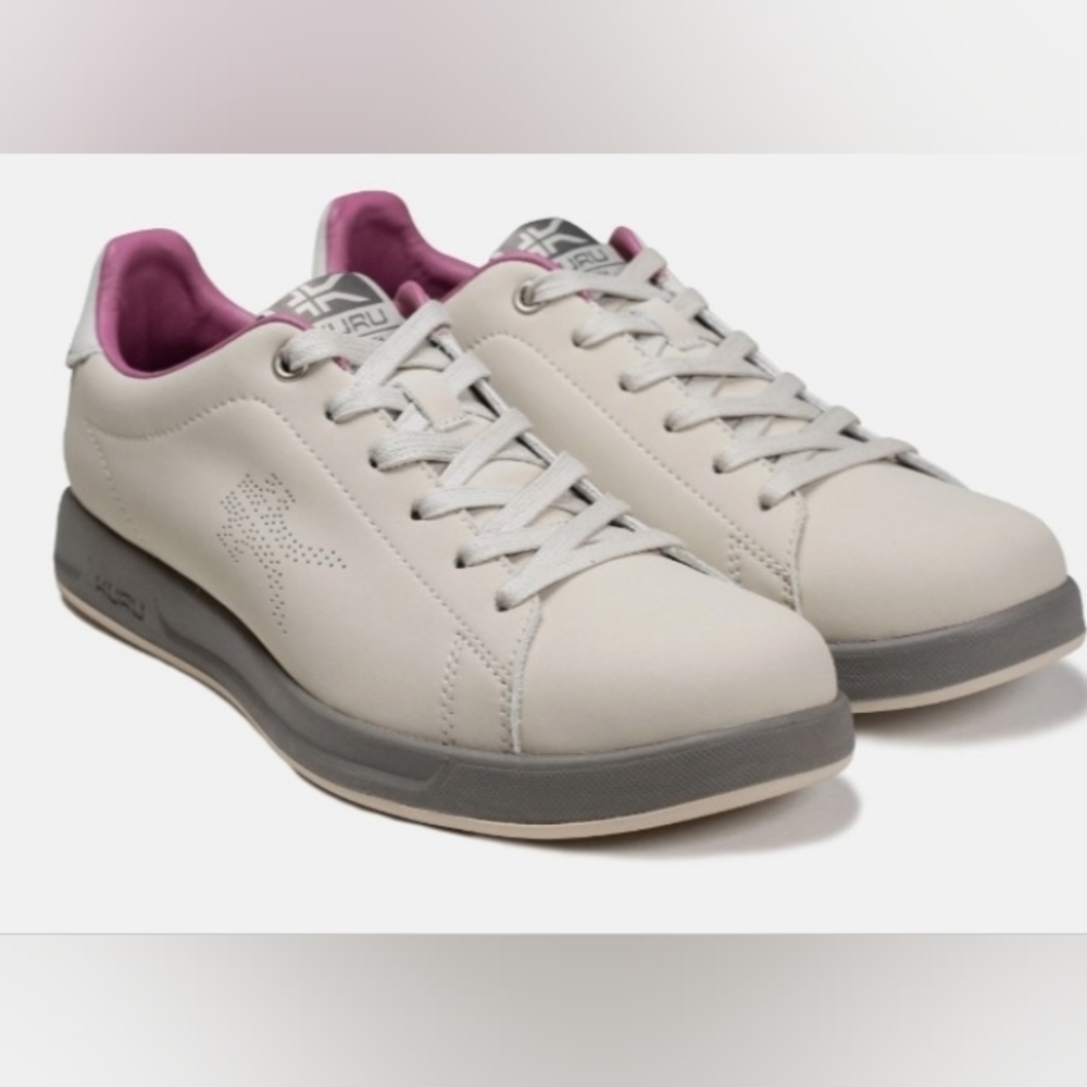 Kuru Roam Cloud Classic Leather Sneakers 8M In Sand Pebble Comfort Shoes